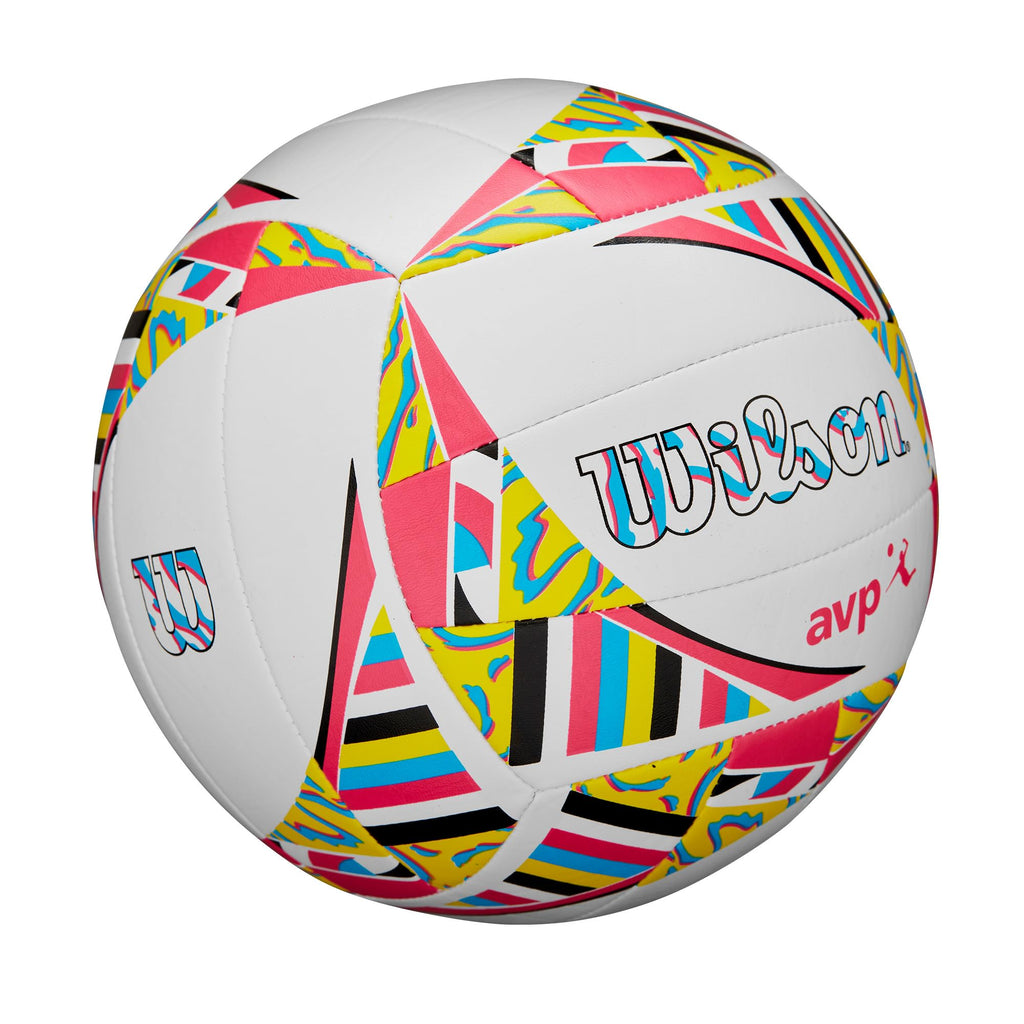 Wilson Avp Movement Volleyball - Official Size, Pink/Yellow/Blue