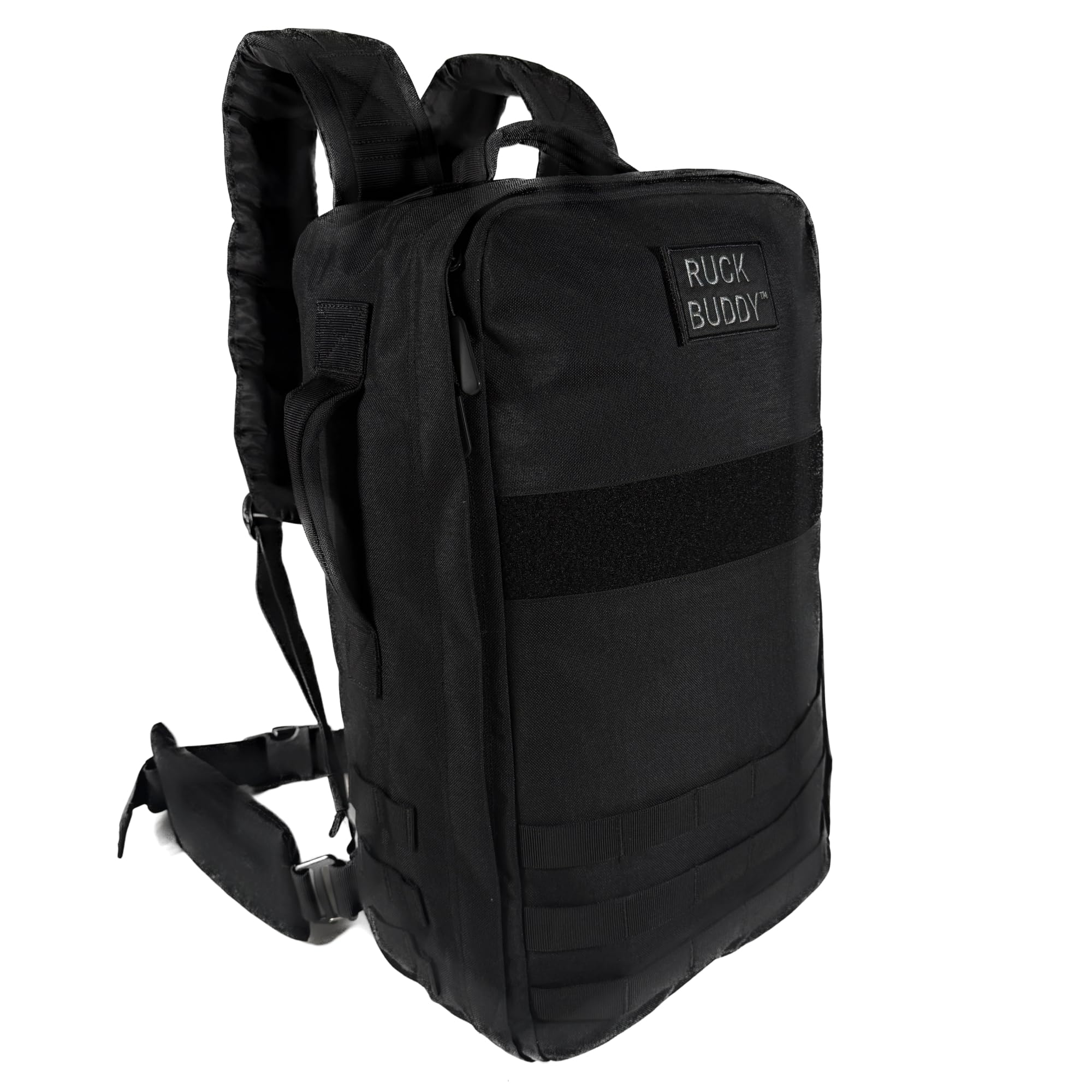 RuckBuddy Weighted Rucking Backpack - 25L Tactical Rucksack with Weight Plate Pockets, Removable Hip Belt, and Padded Shoulder S