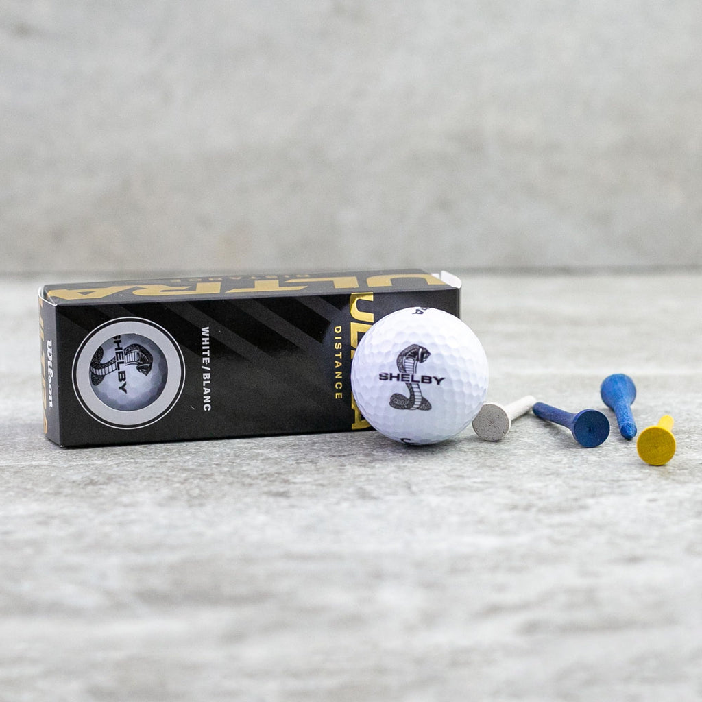 Carroll Shelby Three Pack Wilson Ultra 500 Distance Golf Balls With Shelby Split Snake Logo