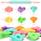 Topnew 12 Ninja Tree Climbing Holds For Kids Climber, Tree Climbing Kit With 6 Ratchet Straps For Outdoor Ninja Warrior Obstacle