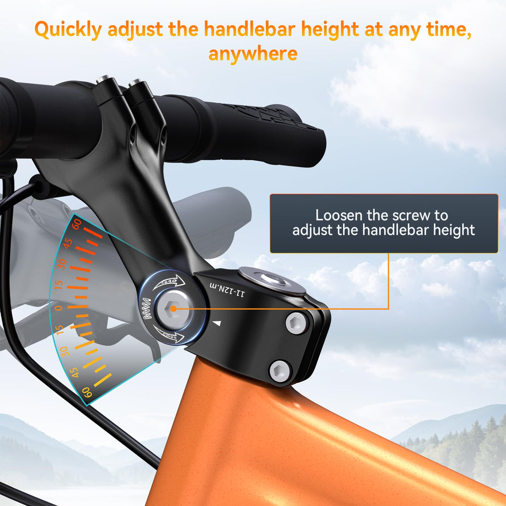 Nicedack Bicycle Stem 31.8Mm X 100Mm, Aluminum Alloy Bicycle Handlebar Stem 60 Adjustable, Bicycle Handlebar Riser, Rustproof Ha