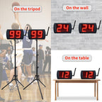 Yz 5 Inch Led Custom Time 12/14/20/24/30 Seconds Shot Clock Countdown Timer Clock For Basketball Game, Portable Shot Clock Timer