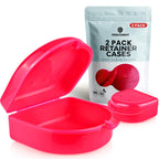 Fresh Knight Retainer Case (2 Pack). Retainer Case With Vent Holes. Perfect Denture Case, Mouth Guard Case, Aligner Case, Mouth 