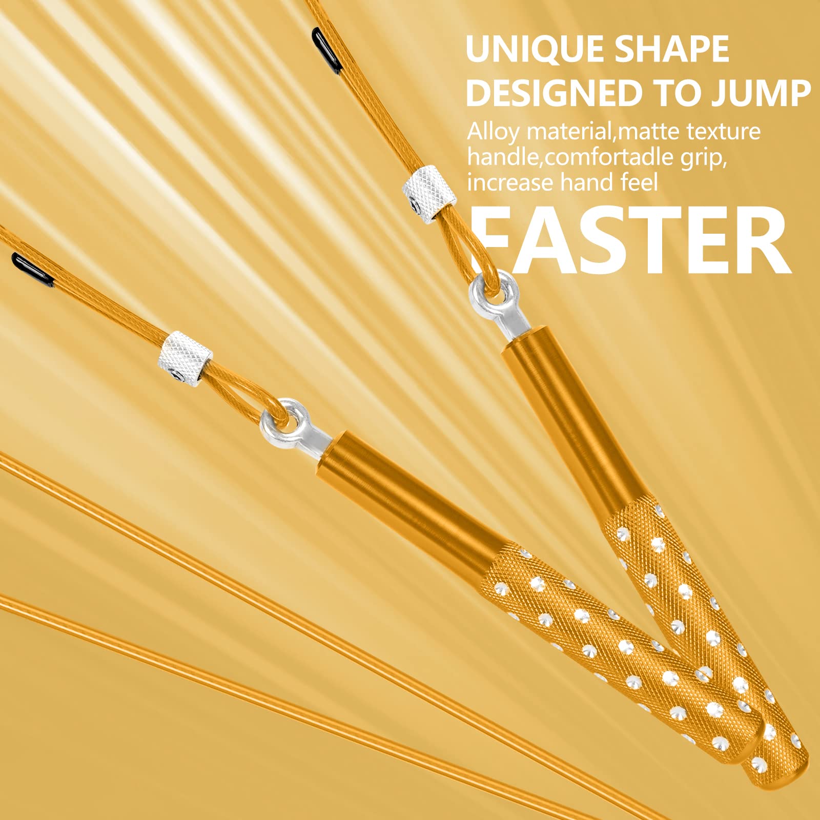 Jump Rope, Wastou Speed Jumping Rope For Training Fitness Exercise, Adjustable Adults Workout Skipping Rope For Men, Women, Kids