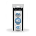 Team Golf Ncaa North Carolina Tar Heels 3 Golf Ball Pack Regulation Size Golf Balls, 3 Pack, Full Color Durable Team Imprint