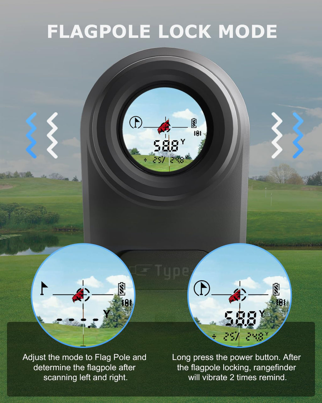 Golf Rangefinder Jiehome X1 Laser Range Finder With Slope Magnetic, 6X, Flagpole Lock Vibration, 660Yds Rangefinder For Golfing