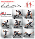 Joroto Md35 Adjustable Weight Bench 8X4X3X2 Positions- 700 Pounds Load Foldable Strength Training Benches For Full Body Workout