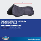 Weatherbeeta Memory Foam Comfort Half Pad, White, Large