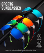 Kaliyadi Mens-Sunglasses Polarized Sunglasses Men: Sports Men'S Sun Glasses With Uv400 Protection For Driving Cycling Fishing