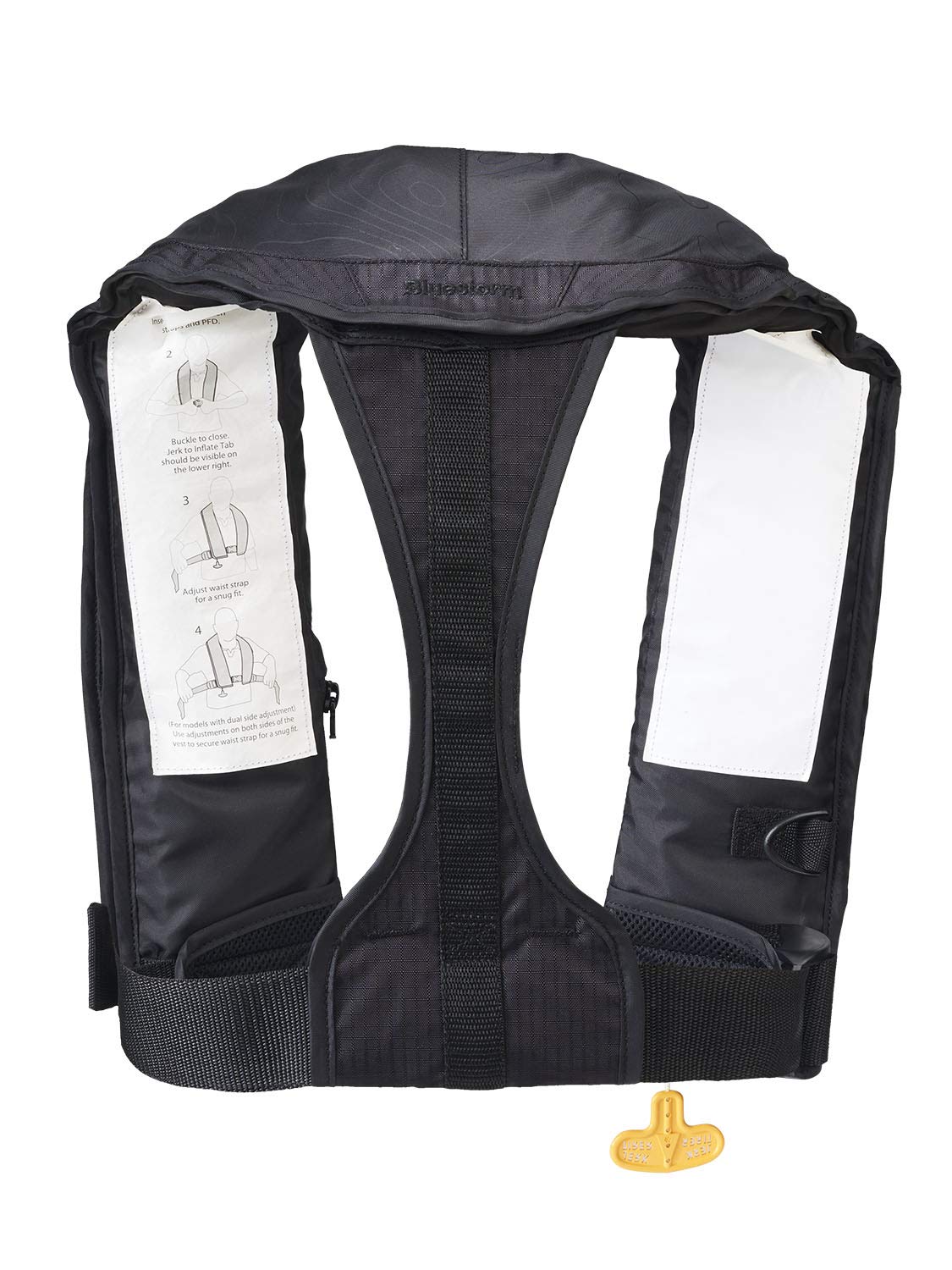 Bluestorm Gear Stratus 35 Inflatable Pfd Life Jacket (Apex Black)  Us Coast Guard Approved Automatic/Manual Life Vest For Adults