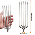 Regito Fishing Harpoon, Stainless Steel Barbed Spear With Aluminum Alloy Rod Gig Gaff, 8Mm Screw For Outdoor Landing Large Fish