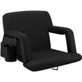 Alpcour Folding Stadium Seat - Deluxe Reclining Wide Adults Camping Back Support Chair For Bleachers Best Extra Thick Plus Size 