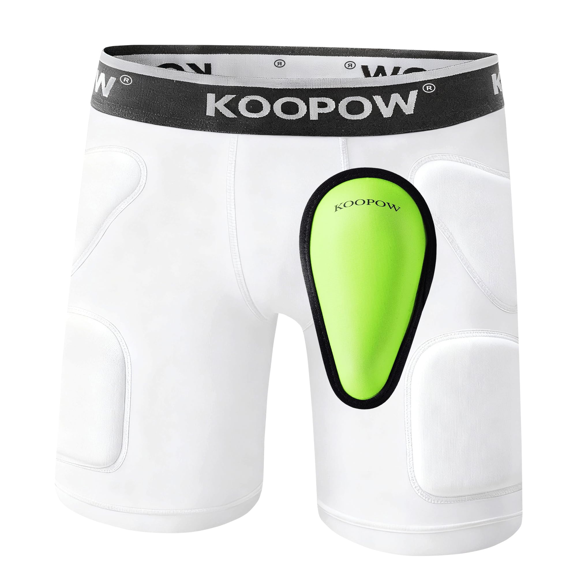 KOOPOW Youth Boys Padded Sliding Shorts with Soft Protective Athletic Cup Underwear, Slider for Baseball, Football, Lacrosse (09