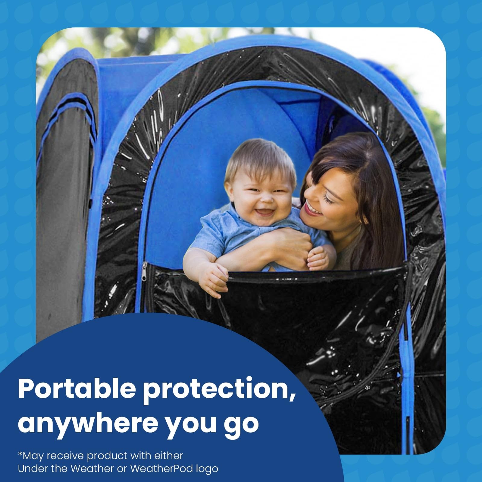 Weatherpod 1-Person Pop-Up Pod With Tinted Panels - Pop-Up Weather Pod, Protection From Cold, Wind And Rain With Added Privacy -