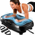 Vibration Plate Exercise Machine, 3D Whole Body Vibration Platform for Lymphatic Drainage and Muscle Recovery, 450-lb Capacity F
