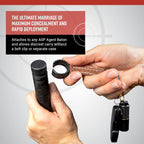Asp Tuck Concealable Baton-Holder With Key Ring, Tactical Baton Clip, Leather Duty-Belt Accessory