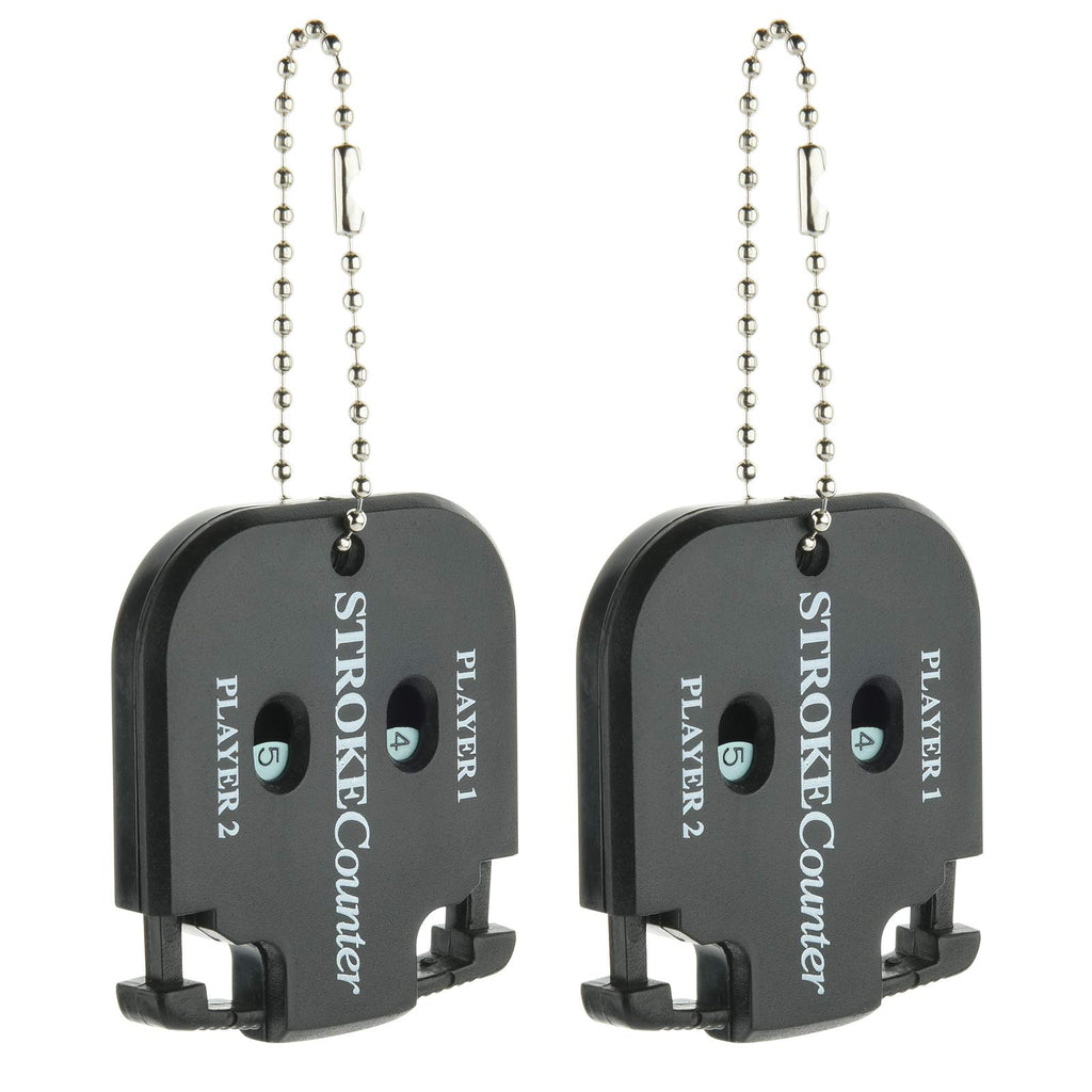 Yzwdtgs Pack Of 2 Mini Golf Score Shot Stroke Counter Clicker Keychain For Golf Game Scorekeeper Outdoor Sport Scoreboard (2)