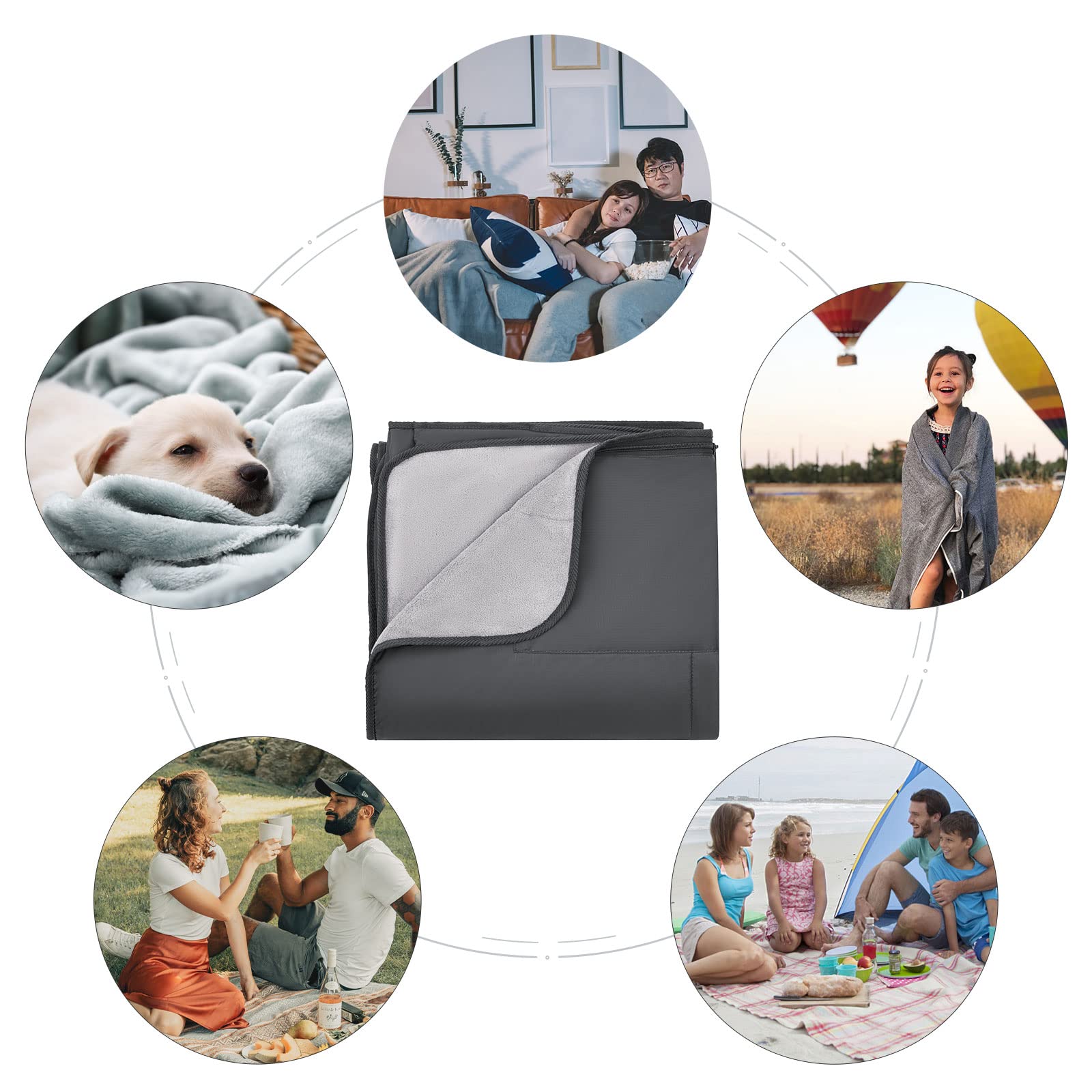 Kingcamp Outdoor Blanket Waterproof Stadium Blanket Beach Blanket Sandproof Cold Weather Camping Insulated Blanket For Outdoor P