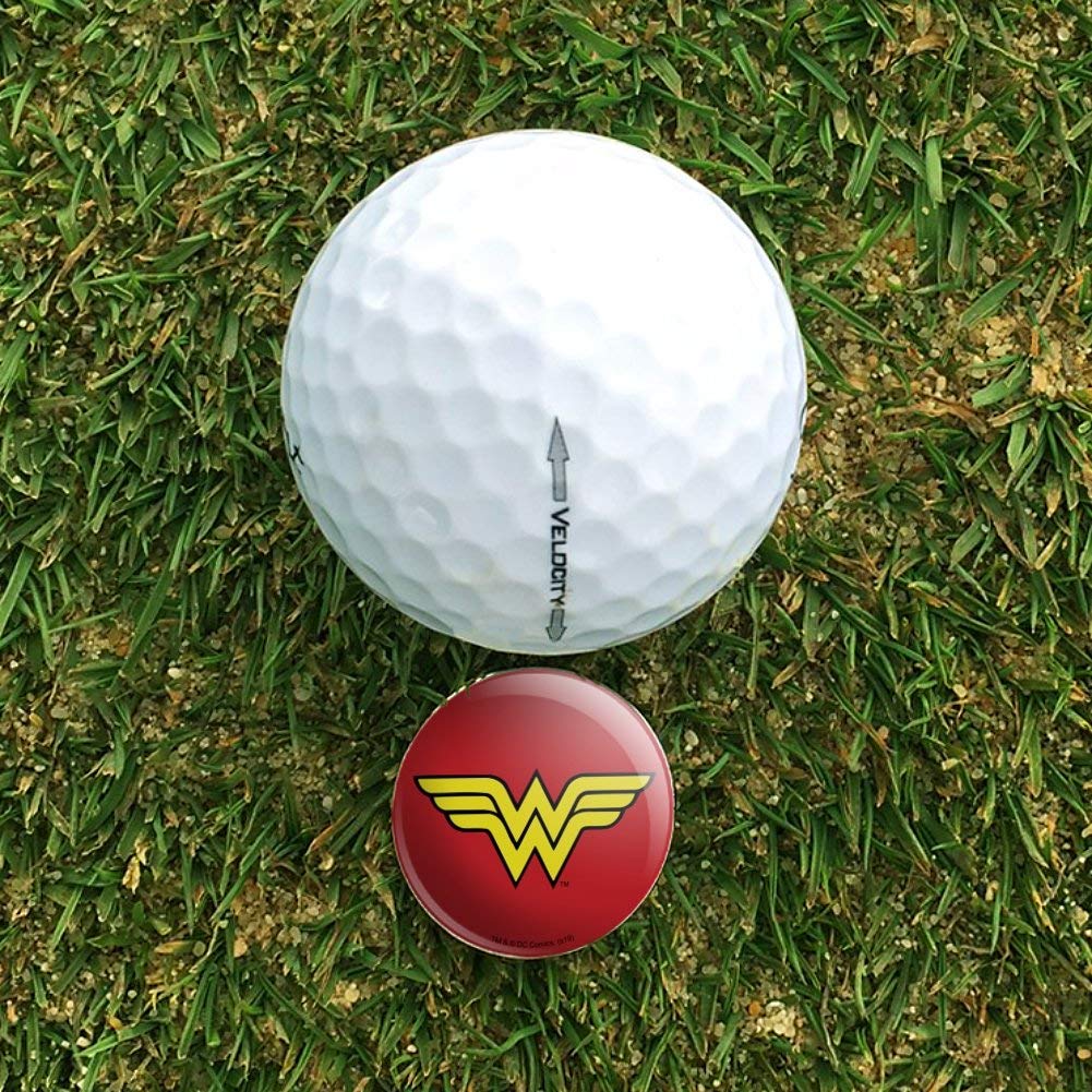 Graphics & More Wonder Woman Classic Logo Golf Hat Clip With Magnetic Ball Marker