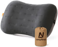 Inflatable Camping Pillow - Ultralight Compact Air Pillow for Travel, Backpacking & Hiking - Ergonomic Neck & Lumbar Support - P