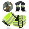 TOURUN Reflective Running Gear Belt for Night Walking/Running, Visibility Bands for Runners, Cyclists - Bicycle Pants Cuff Clips