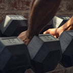 Lionscool Hex Dumbbell (65Lb Single) Black