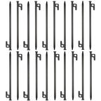 Bimiti 20 Pack Tent Stakes Heavy Duty 16 Inch Forged Steel Solid Tent Pegs Metal Ground Camping Stakes For Camping Unbreakable A