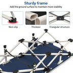 Colmerd Camping Cot With Comfortable Mattress Violet And Cerulean Cots For Sleeping Heavy Duty Camping Bed 2 Person Folding Cot