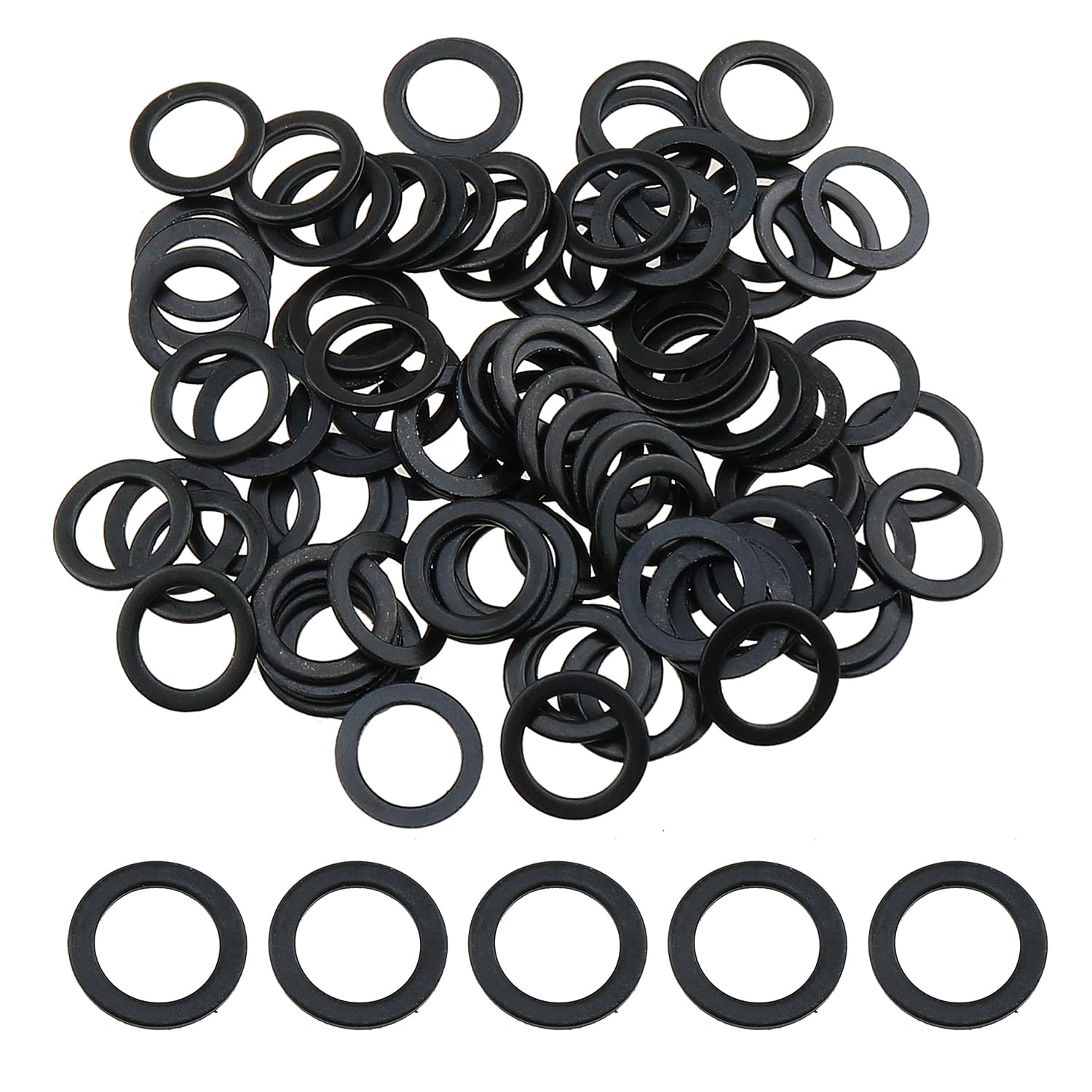 ZZHXSM 100PCS Skateboard Speed Washer Truck Axle Washer Ring 8x11x12MM Black Skateboard Slip Wire Spacer Suitable for Fishboard 