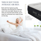 King Koil Plush Pillow Top King Air Mattress With Built-In High-Speed Pump Best For Home, Camping, Guests, 20'' King Size Luxury