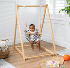 Avenlur Spruce Baby And Toddler Swing With Stand - Foldable Baby Swing - With Seat Belt And Padded Pillow - Free Standing Toddle