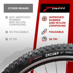 Fincci Pair 275 X 210 Mountain Bike Tire 54-584 Foldable Tires For Road Mtb Mud Dirt Offroad Bicycle - 275X210 Tire Pack Of 2