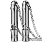 Tisur Titanium Emergency Keychain Necklace Whistle,Edc Safety Whistles For Women And Kids,Loud Up To 120Db, Survival Whistles Fo