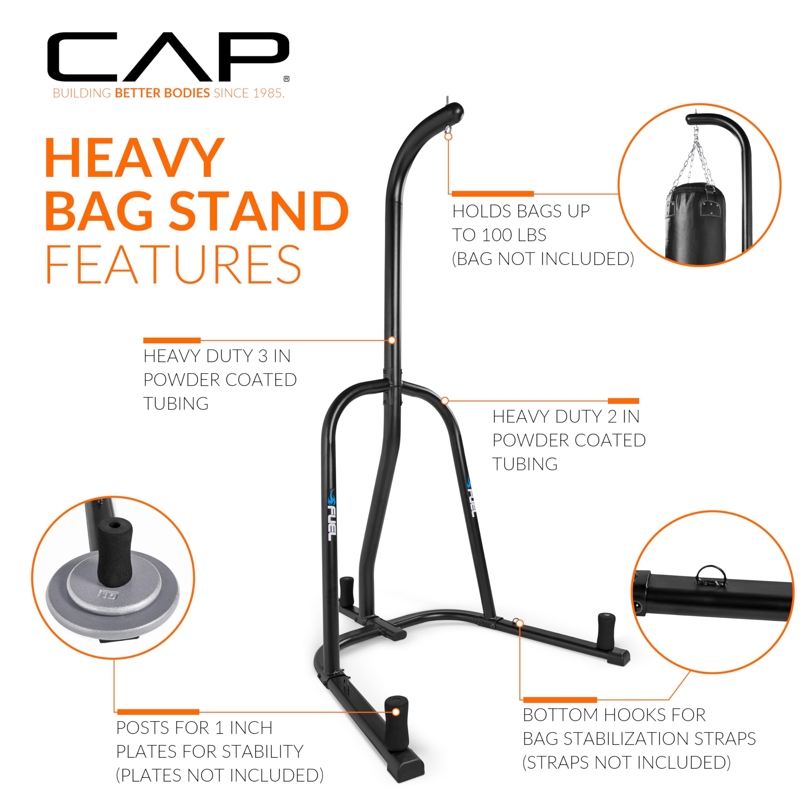 Fuel Pureformance Heavy Bag Stand - Black