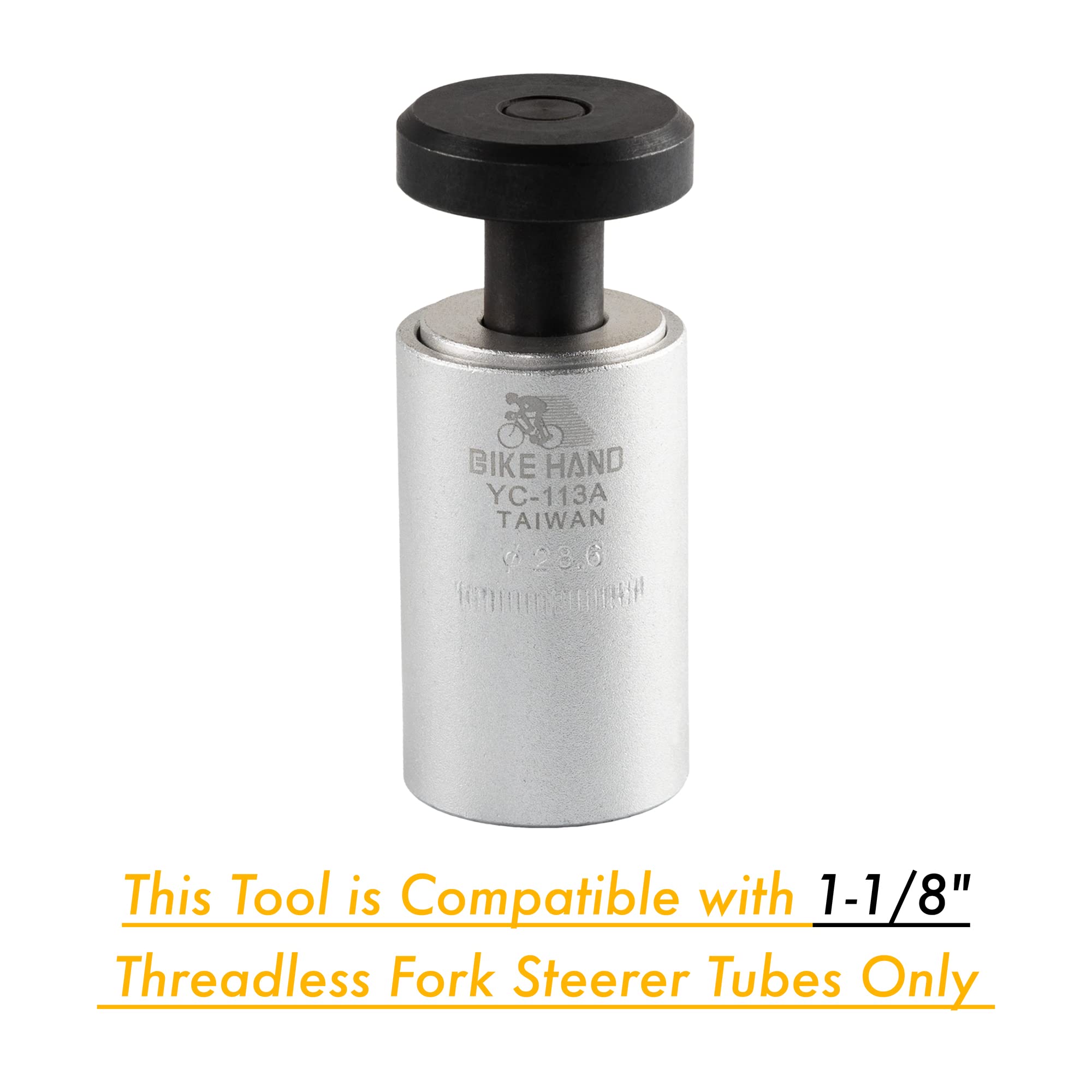 Bike Bicycle Fork Star Nut Setting Installer Install Tool With 2 Free Star Nuts - Size 1-1/8