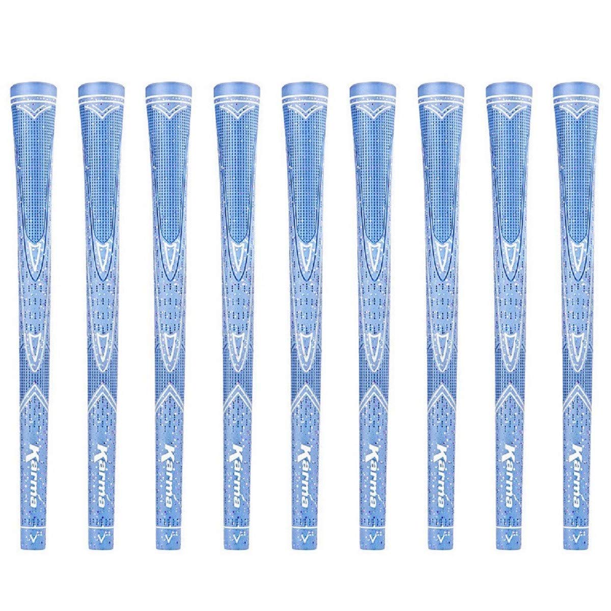 Karma Sparkle Light Blue Golf Grips for Women (9 Pack)