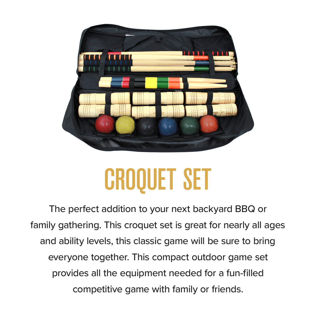 Baden 6-Player Champions Croquet Set With Soft Grip Handles Medium