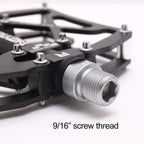 Mzyrh Mountain Bike Pedals, Ultra Strong Colorful Cnc Machined 9/16'' Cycling Sealed 3 Bearing Pedals(Black 3 Bearings)