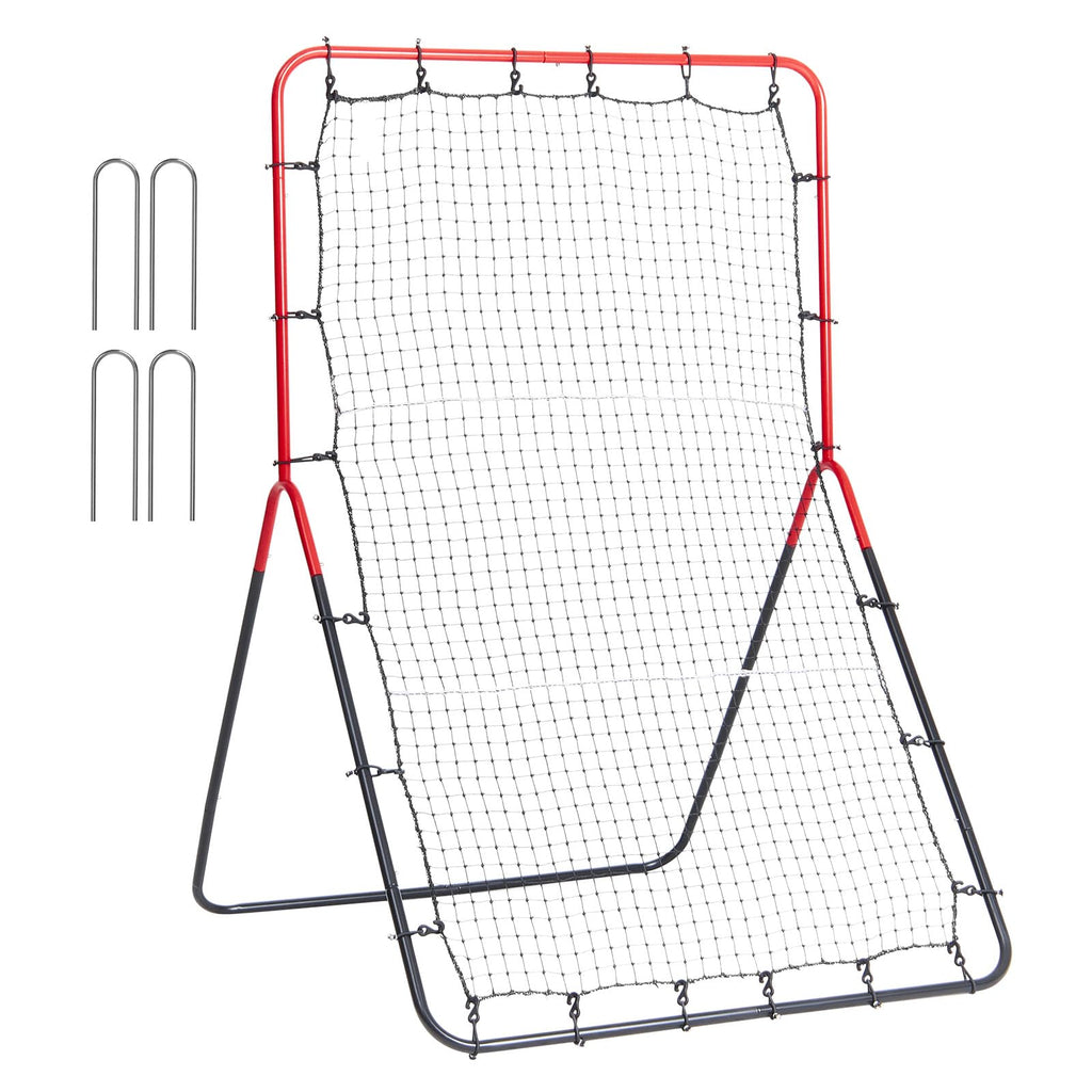 Vevor Baseball And Softball Rebounder, 3 X 4.5 Ft Pitchback Pitching Nest, 3-Way Pitchback Net, Fielding Trainer, Bounce Back Ne