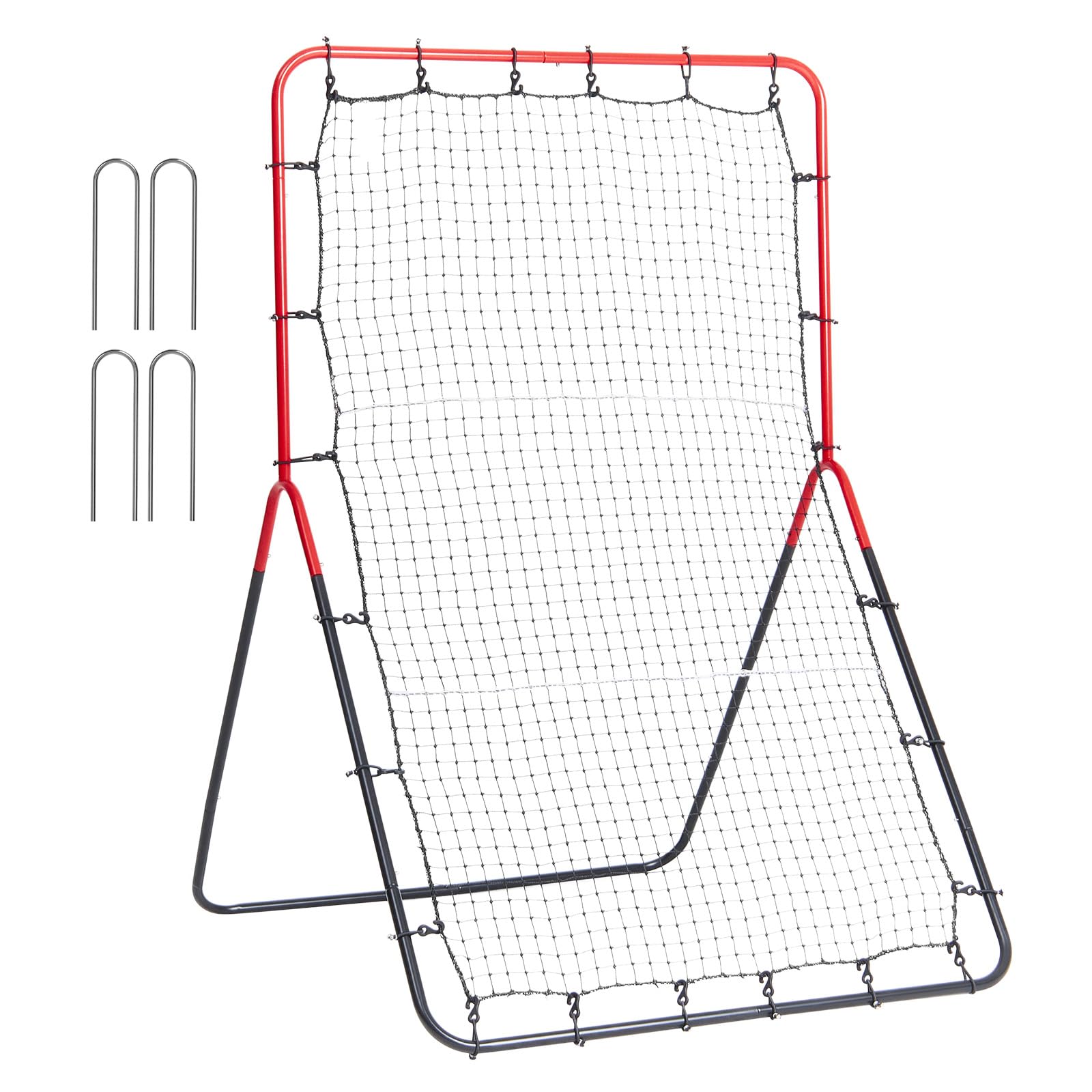 Vevor Baseball And Softball Rebounder, 3 X 4.5 Ft Pitchback Pitching Nest, 3-Way Pitchback Net, Fielding Trainer, Bounce Back Ne