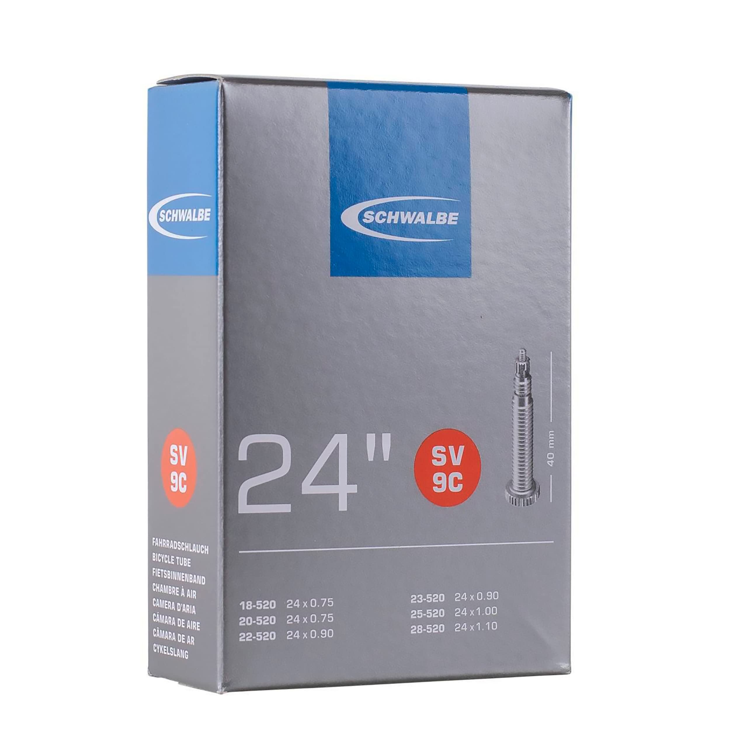 SCHWALBE SV9C Tube Presta - 24 x 3/4-1.1 Inches