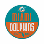 Rico Industries Nfl Miami Dolphins Classic Shape Cut Pennant - Home And Living Room D  Cor - Soft Felt Ez To Hang 18X0.10X18