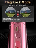 Golf Rangefinder with Slope - 1300Y Golf Range Finder, Flag Lock Mode | 7X Zoom, Strong Magnet Mount, Anti-Glare LCD, USB-C Rech