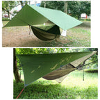 Oversized Rain Tarpaulin,Camping Hammock With Mosquito Net Rain Fly Heavy Duty Tree Strap,Single Double Hammock Tent Waterproof