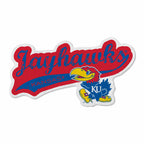 Rico Industries Ncaa Kansas Jayhawks Distressed Shape Cut Pennant - Home And Living Room D  Cor - Soft Felt Ez To Hang