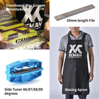 Xcman Complete Ski Snowboard Tuning And Waxing Kit With Waxing Iron, Ski Wax, Waxing Brush,Edge Tuner,Waxing Scraper,Ptex
