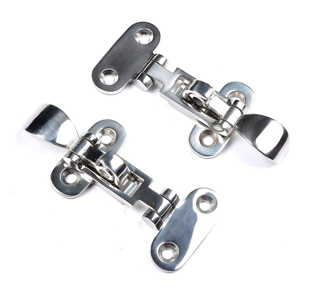 Marine 316 Stainless Steel Anti-Rattle Lockable Hatch,Hold Down Clamp Latch,Marine Hatch Locker (2 Pcs)