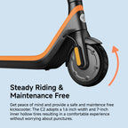 Segway Ninebot eKickScooter C2 w/6.8 mi Max Operating Range & 9.9 mph Max Speed, Kids Electric Scooter for Teens Ages 6-12, Incl