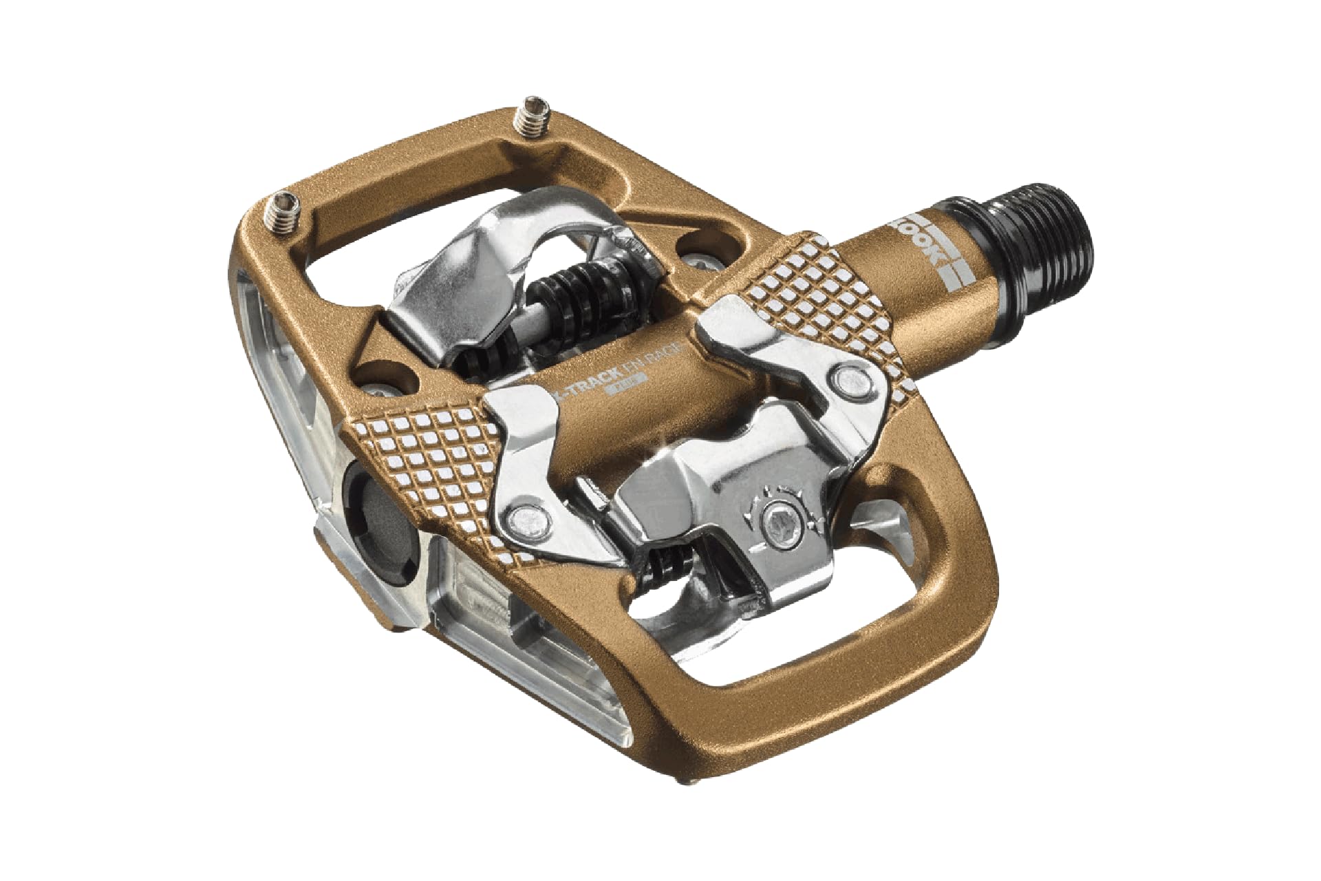 LOOK Cycle Bicycle Pedals, X-Track En-Rage Plus MTB Bicycle Pedals Clipless Pedals (Bronze)
