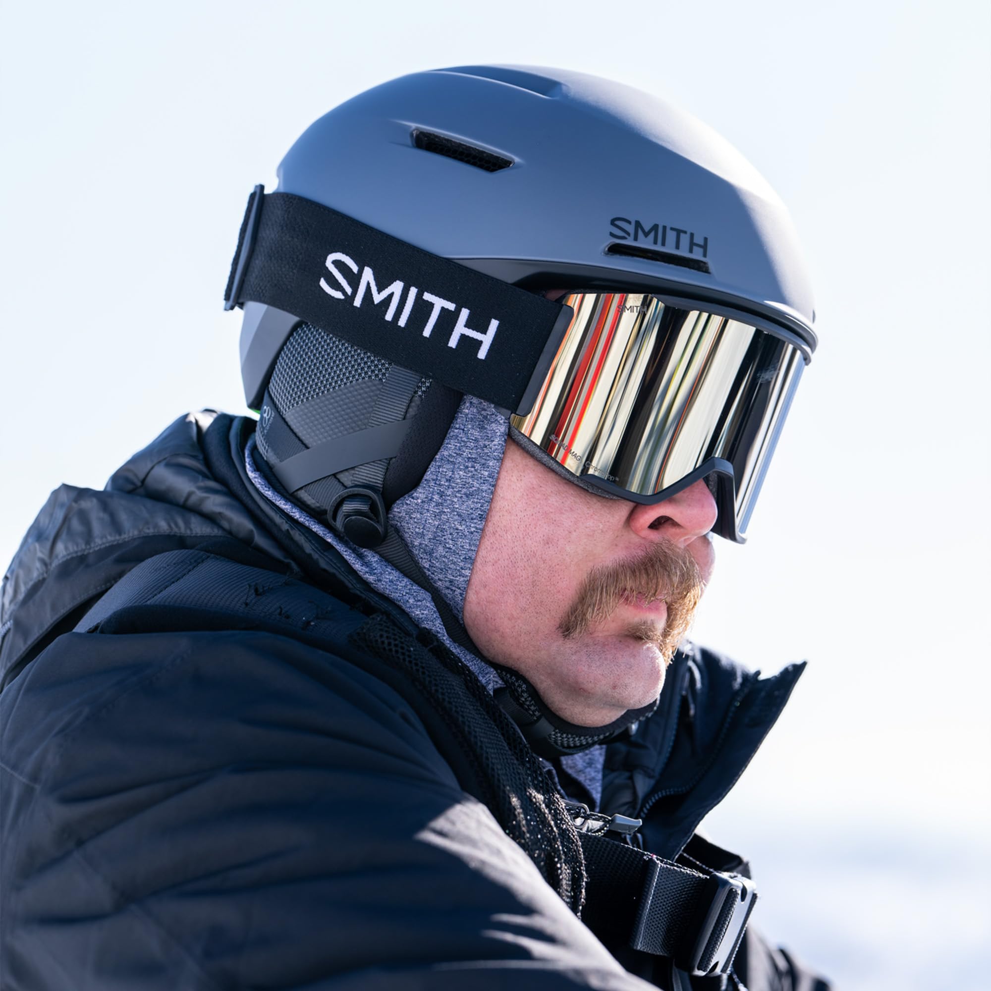 Smith Squad Snow Goggles White Vapor  Chromapop Everyday Rose Gold Mirror